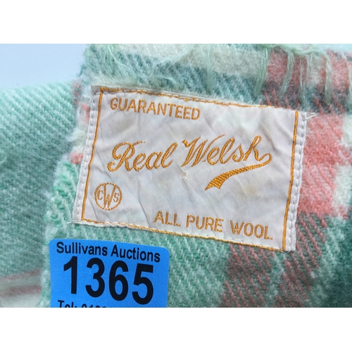 1365 - Single Welsh blanket CWS All Pure Wool