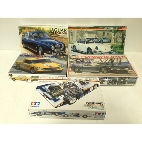 1157 - Five model kits by Tamiya, Revell and Fujimi