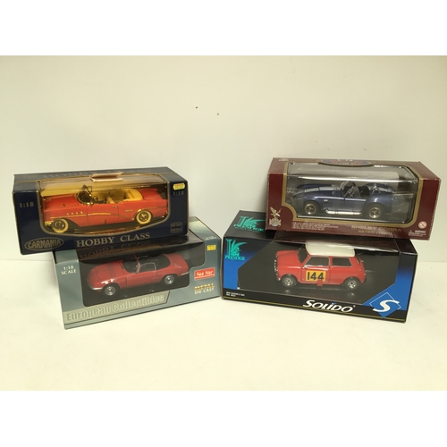 1167 - Four model cars by Carmania, Solido, Road Legends and Sun Star