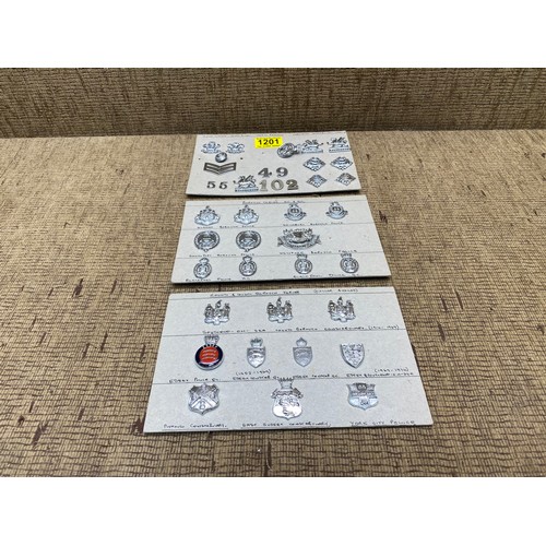 1201 - collection of british police badges including south wales constabulary and plymouth constablary.
