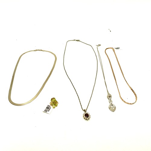 1215 - Italian silver necklace, silver necklace and pendant, silver rose gold plated (new with tag), silver... 