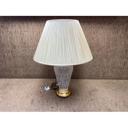 1302 - Waterford Crystal base lamp 70cm tall.