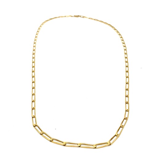 1116 - 18ct gold link necklace, 70cm and 18.5g