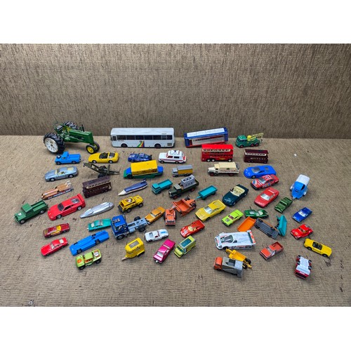 1304 - Collection of die cast vehicles including: Tractors.