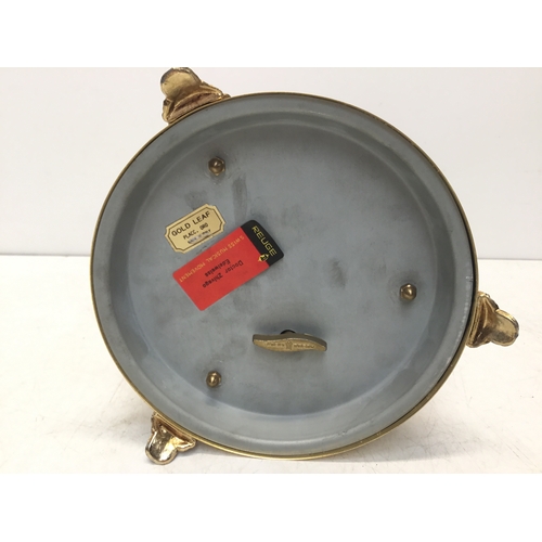 836 - Musical carousel cigarette storage box 34cm Reuge movement and decorated with gold leaf