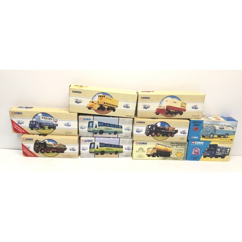 1322 - Ten boxed Corgi classics die cast vehicles