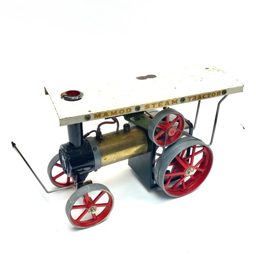1054 - mamod traction engine complete with vaporising spirit lamp filler funnel detachable steering extensi... 