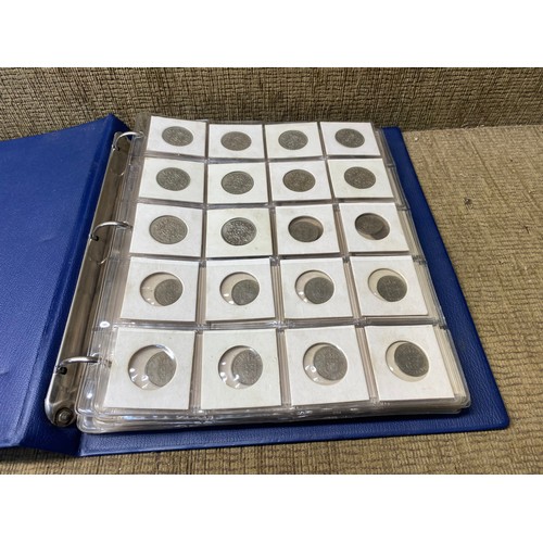 1065 - Large quantity of coins (Two Folders) including half silver and a coin collectors box full of mixed ... 