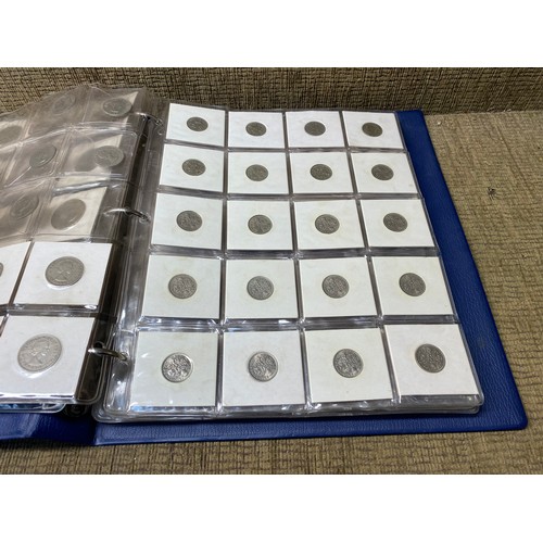 1065 - Large quantity of coins (Two Folders) including half silver and a coin collectors box full of mixed ... 