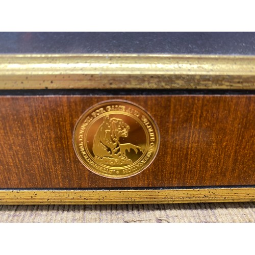 868 - Large Limited Edition Franklin Mint Print Sovereign of the Plains 72x54cm signed Jim Dawson with 24k... 
