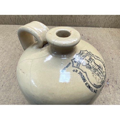 1345 - Collection of Earthenware and Stoneware Flagons, Flasks and Jugs.