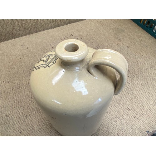 1345 - Collection of Earthenware and Stoneware Flagons, Flasks and Jugs.