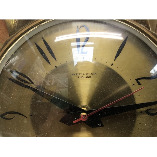 935 - 1970's Anstey & Wilson sunburst design wall clock, with Arabic numerals, 48cm in diameter