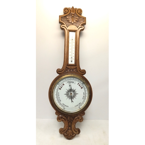945 - Large barometer with thermometer 97cm
