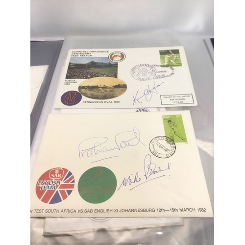 963 - Cricket memorabilia including stamps, first day covers and some autographs