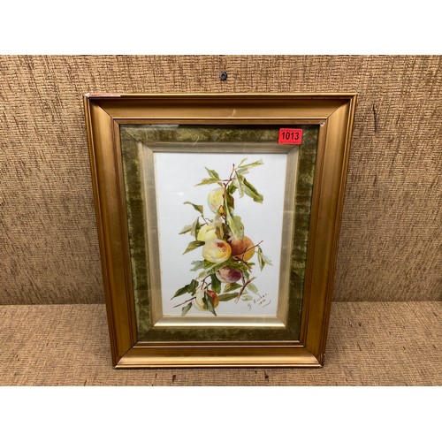 1013 - Repainted version of Michelangelos peaches by G. Fisher 1910 54cm x 44cm.