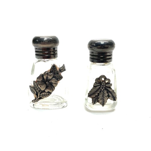 1246 - 2 silver topped scent bottles (NHM).