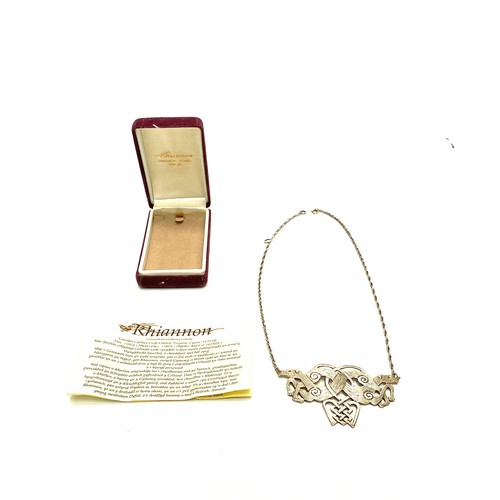 1022 - Gorgeous vintage sterling silver Welsh Celtic Necklace made in Tregaron.