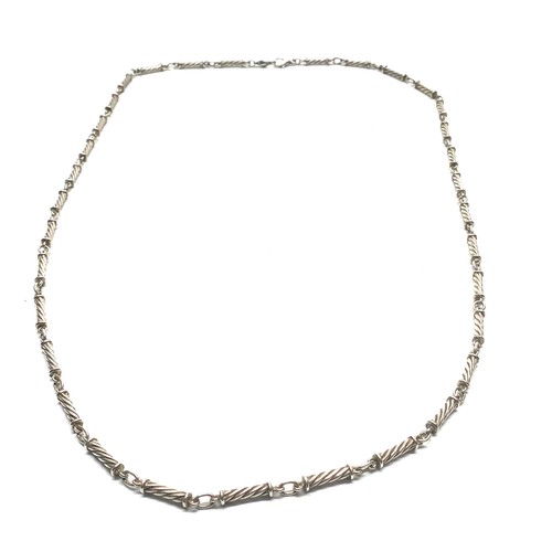 1029 - Long silver necklace 60cm 45g.