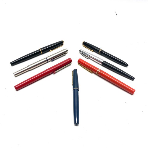 1037 - Seven pens including: Parker, Scheffer USA, Mont Blanc 320