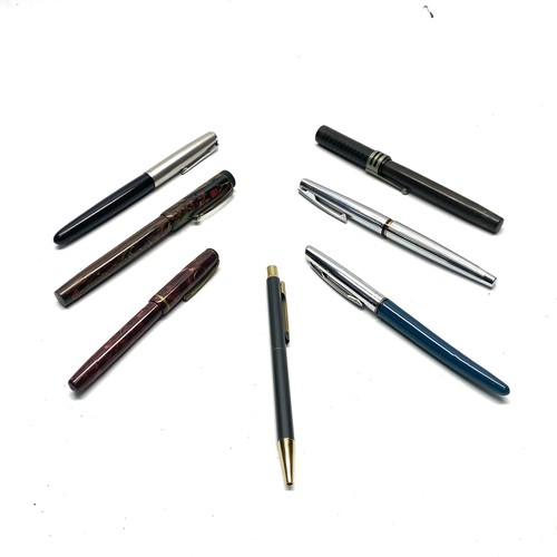 1038 - Seven pens including: Parker, Swan, Scheffer.