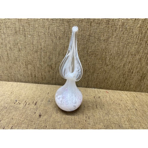 824 - Three studio art glass items including a vase 28cm, tulip vase 30cm and a bowl