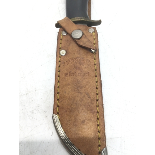 860 - Vintage Martini soap knife with leather sheath made in Finland, Strictly over 21 only, ID must match... 