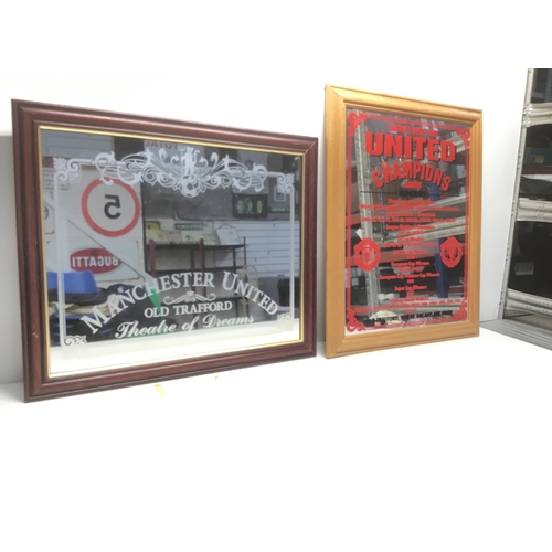 260 - Two Manchester United mirrors 58cm x 48cm