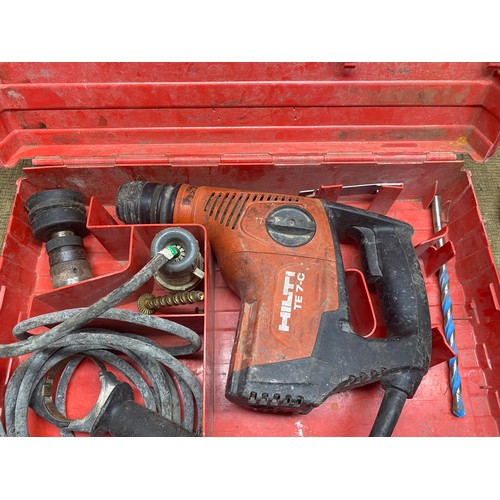 292 - Hilti AG125A22 Angle Grinder and a Hilti TE7C Hammer Drill with Hardcase.