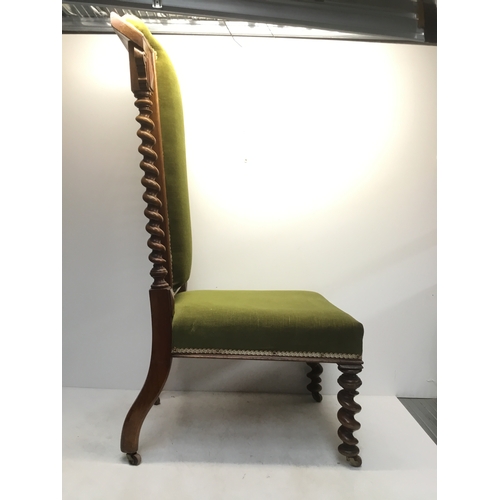 47 - Victorian Walnut Prie Dieu prayer chair 110cm x 48cm