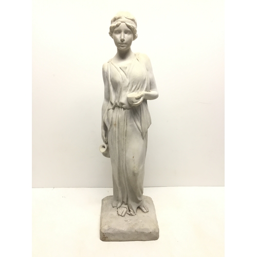 885 - Resin statue of the cup bearer to the gods of Hebe the Greek goddess of youth 52cm