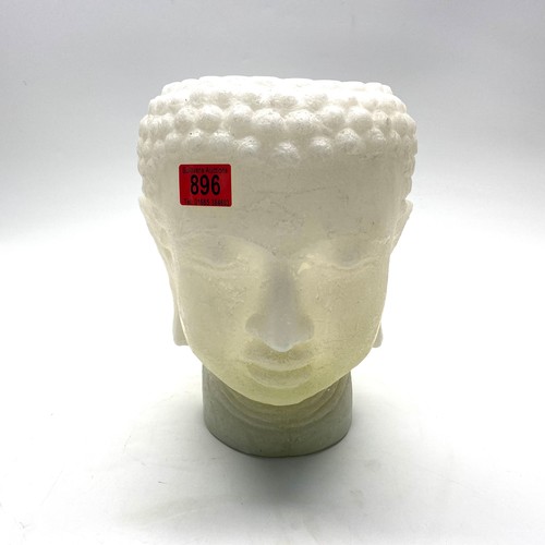 896 - Large Wax bust of a Buddha 30cm