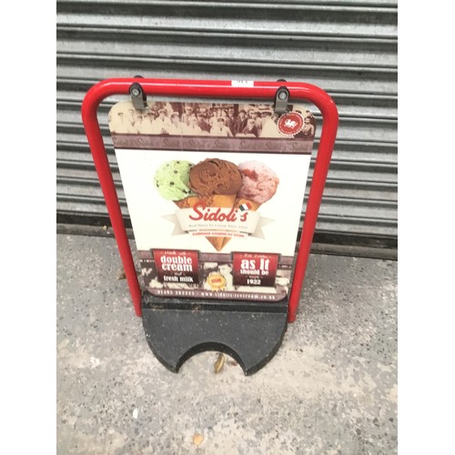 336 - sidolis real dairy ice cream promotional stand.