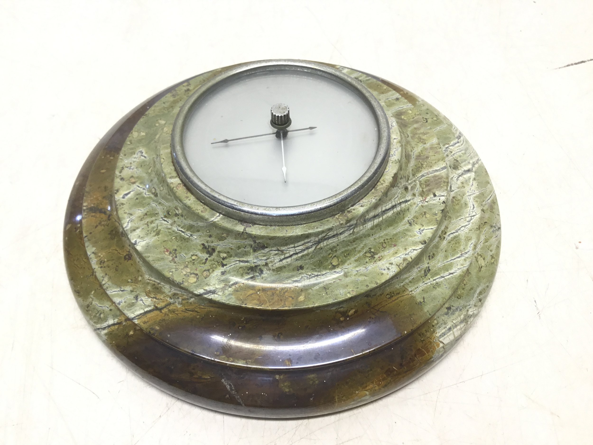 Serpentine Cornish Shortlands Smith stone set barometer 17cm