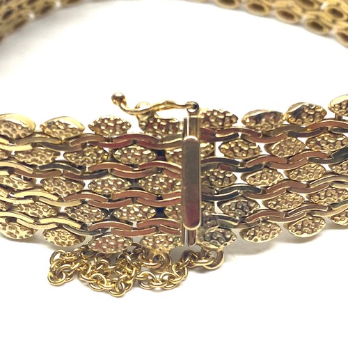 1184 - 9ct gold Italian bracelet by Brev 36g.