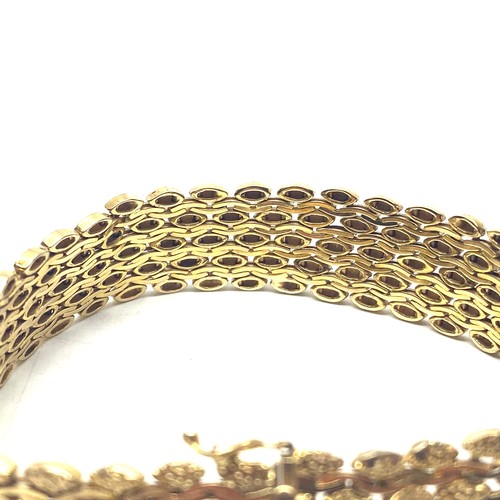 1184 - 9ct gold Italian bracelet by Brev 36g.
