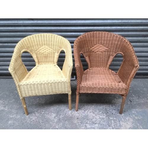 70 - Two wicker bedroom or conservatory chairs