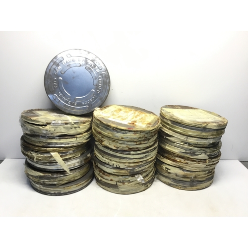 396 - A quantity of vintage metal film reel cases including made by Kodak