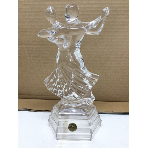 802 - Four Royal Crystal Rock figurines and a Crystal D Arque dolphin