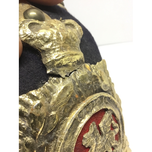 831 - Victorian home service officers helmet (missing top spike)