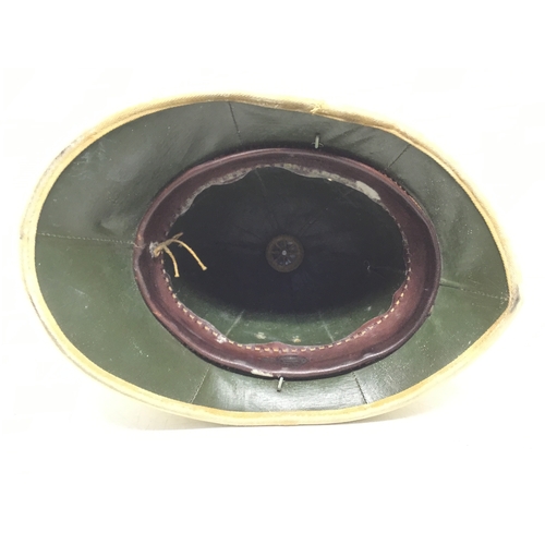 832 - Vintage Brighton Police white summer issue helmet with a Queen's Crown helmet plate 1933-1967 ( susp... 