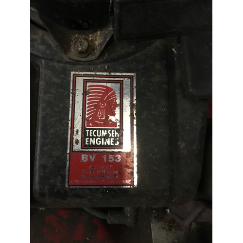 41 - Mountfield M3 petrol lawnmower with twin striped roller has good compression