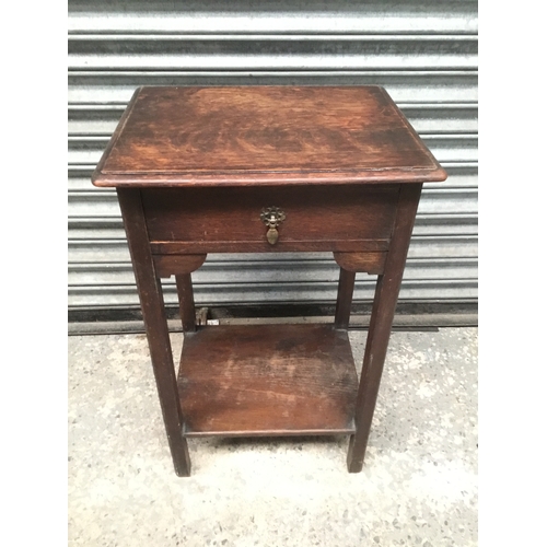 51 - Georgian side table with drawer 46cm x 35cm x 73cm