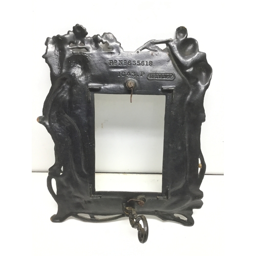 832 - Cast Iron Picture Frame – Art Nouveau Beatrice Design 28cm x 23cm