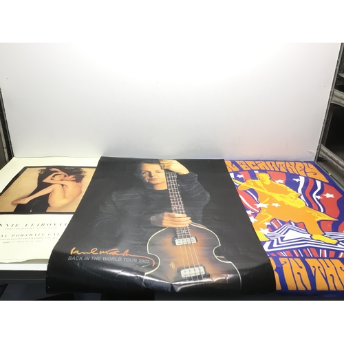 990 - A large quantity of mixed posters including John Lennon and Paul McCartney see all pictures