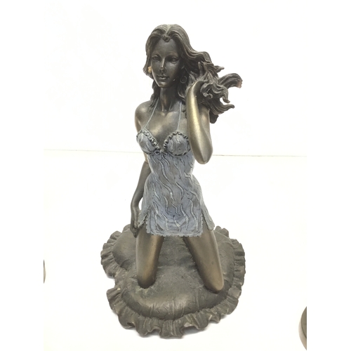 1011 - Three Italian bronzed figures by Veronese largest 30cm