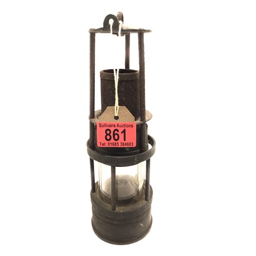 861 - Early Richard Johnson Clapham Morris miners safety lamp