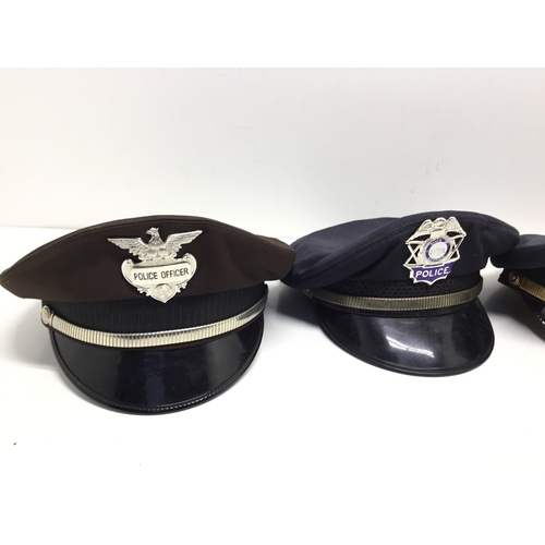 978 - Four American police cap’s including Oregan, Ohio, Georgia and Florida