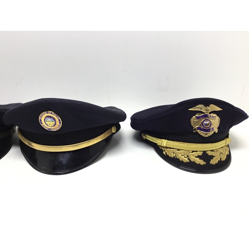 978 - Four American police cap’s including Oregan, Ohio, Georgia and Florida