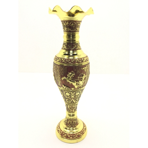 987 - Vintage large brass Egyptian vase 39cm